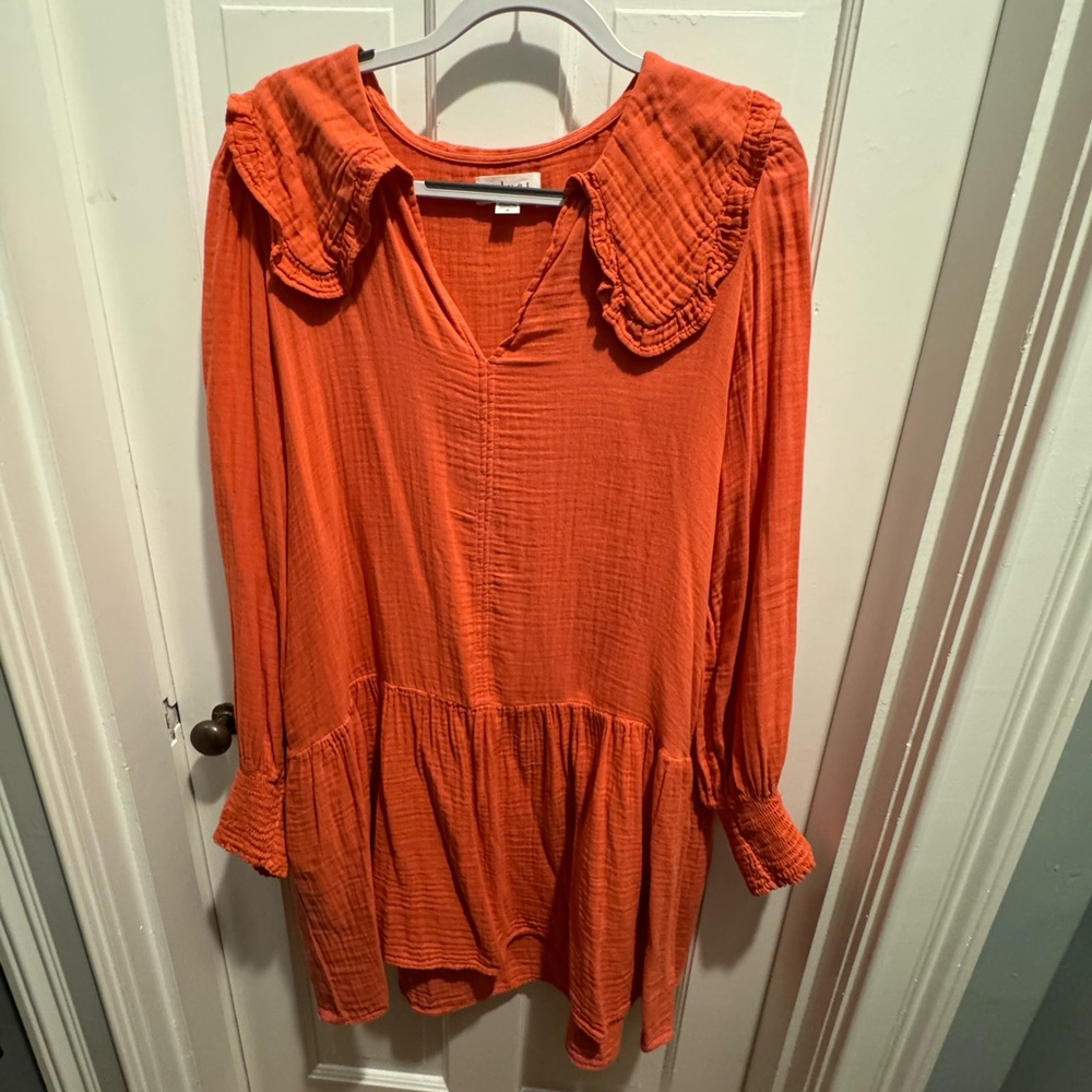 Velvet by Graham & Spencer Vibrant Orange High Low Dress